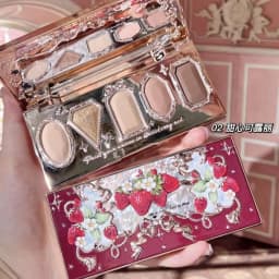 Flower Knows Midsummer Fairytales Embossed Five Color Pressed Glitter Eye Shadow Natural Shimmer Pigment Eye Shadow Pallete