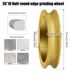 Brazed Stone Edge Grinding Wheel Diamond Roman Wheel Grinding Wheel Tile Marble Grooving and Edge Grinding Tools