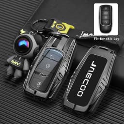 Zinc Alloy Car Key Case for Chery Jaecoo J7 7 PHEV 2025 J8 8 2026 Keychain Remote Cover Shell Housing Holder Fob Accessories