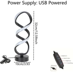 LED Ironwork High Legged Pleated Desk Lamp With USB Plug Three Color Stepless Dimming Bedside Touch Creative Bedroom Desk Lamp