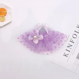 Polka Dot Tulle Doll Dress Flower Bow Mini Skirt For OB11 1/12 BJD 10cm Cotton Plush Doll Dress Up Accessories Only Clothes