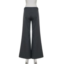 Y2K Retro Pants Solid Color Low Waist Woven Casual Simple Commuting Style Versatile Daily Loose Straight Leg