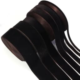 5-10Yards/roll Velvet Ribbons Deep Brown Color Single Face Flocking Webbing Decora For DIY Christmas Crafts Wrapping Decoration