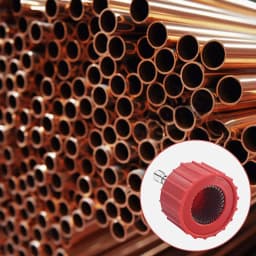 1 Set Copper Pipe Cleaner Set For Power Drill, Tube Cleaning Brush, Cleans Copper Pipes Tubes And Fittings For Soldering
