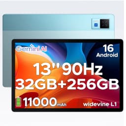 DOOGEE U13 2 IN 1 Tablet PC Android 16 13'' Display 32GB(6GB+36GB) 256GB 11000mAh Battery Quad Speakers UNISOC T7280 Widevine L1