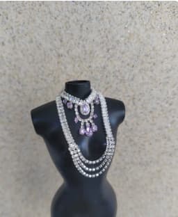 Need 15days process time New Handmade Toy necklace Earrings Crystal diamond accessories for your 1/6 scale BB FR dolls BBMOD32