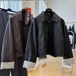 Casual Korean Style Short Leather Jacket Women's Spring Autumn Flip Collar Biker Coat Stylish Synthetic Leather Outerwear