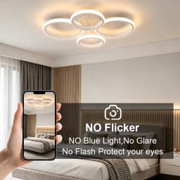 LED Ceiling Lights 48w Modern Chandelier Three Colors Lamp Minimalist Lamps For Bedroom Light Surface Installation Dining Room
