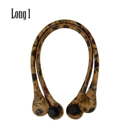 TANQU New 1 Pair Short Long Floral Print Soft Faux PU Leather Handle for Obag Classic Mini O Bag Women Shoulder Handbag