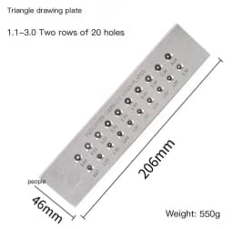 1PC Tungsten Carbide Wire Drawplate for Jewelry Making Round Rectangle Hexagon Oval Square Shape , Jewelry Tool