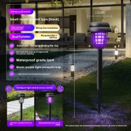 Solar Bug Zapper Outdoor Flying Insect Killer Hang or Stake in the Ground Waterproof for Indoor Outdoor Use Garden Patio Camping