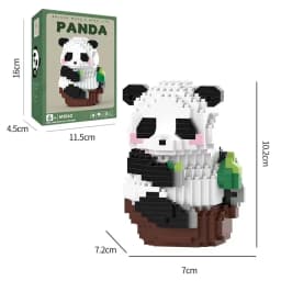 NEW 18 Styles Panda Micro Blocks Building Set Cute Panda Animal Models Kit DIY Assembly Bricks Kids Birthday Christmas Gift