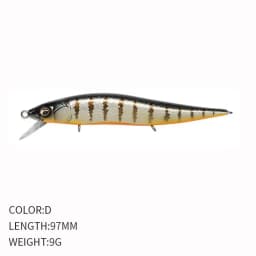 Mini Floating Minnow Fishing Lures with Noise Ball 97mm 9g Crankbait Wobblers Swimbait Artificial Hard Baits Bass Sea Fishing