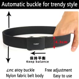 TUSHI Brand 4.3 Wide Thickened Gun Hanging Double-Layer Nylon Belt Versatile Casual Outdoor Tactical Automatic Buckle Mens