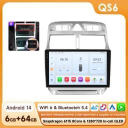 4G Carplay Android Auto Car radio stereo For Peugeot 307 307CC 307SW 2002-2013 Multimedia player GPS navi Audio 2din QLED Screen