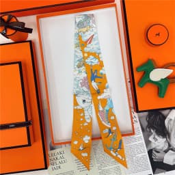 Brand Design Twill 100% Mulberry Silk Scarf for Women Luxury Fashion Scarf Lady Foulard Skinny Bag Scarves Hot Sale Neckerchief