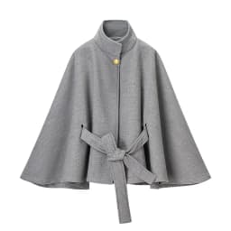 YENKYE Stand Collar Flare Sleeve Elegant Woolen Coat Women Single Button With Belt Autumn Winter Short Outerwear Lady Outfits