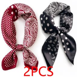 Luxury Silk Scarf Neckerchief Women's Silk Square Scarf Purse Scarf for Women Designer Silk Headscarf SJ01
