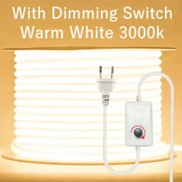 220V COB LED Lamp Strip 1-30M Switch/Dimmable Power EU Plug RA90 Outdoor Garden 288LEDs/m FOB LED Tape Bedroom Kitchen Lighting