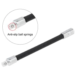 Flexible Socket Extension Bar Set 1/4 3/8 1/2 Inch Shaft Drive Bar Adapter Impact Extender Flexible Socket Extension Rod Bar