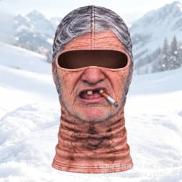 Old Man Ski Mask Funny Realistic Face Balaclava 3D Printed Full Face Winter With Neck Coverage