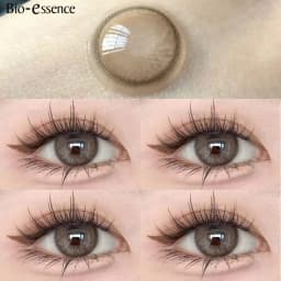 Bio-essence 1 Pair Big Eye Korean Lenses Colored Contact Lenses with Degree Myopia Lenses Green Lenses Black Lenses Prescription