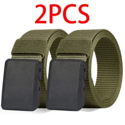 2PC Military Automatic Buckle Nylon Belt Outdoor Hunting Multifunctional Tactical Canvas Belt High Quality Men And WomenBelt