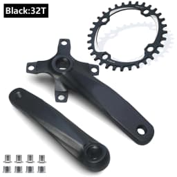 104BCD Bicycle Crank Sprocket 152/165/170mm Square Hole MTB Bike Crankset 30T 32T 34T 36T 38T 40T 42T Single Speed Chainring
