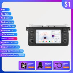 Hizpo 8 Core Android 14 Car Multimedia Radio For BMW E46 M3 Rover 75 Coupe 318/320/325/330/335 GPS CarPlay AUTO 4G Navigation