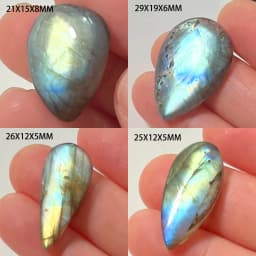 Wholesale Natural Stone Loose Beads Irregular Shape Bead Blue Purple Labradorite Cabochon 2-4Pcs/Lot