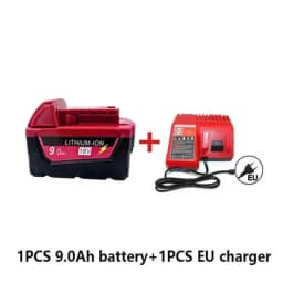 M18 For Milwaukee 18V Power Tool Battery, Charger BR XC M18B5 48-11-1860, Built-in 18650 Power Tool Battery 6.0Ah/9.0Ah/12.0Ah