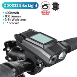 Bike Headlight GPS Speedometer Horn 3 in 1 Multifunctional Rechargeable Bicycle Front Lamp Cycling Computer MTB Bike Accessories