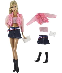1 Set Doll Clothes 1:6 Scale Dress Outfit for 11.5 Inch 30cm Doll Many Style for Choice Gifts for Girls Doll Accessories #3