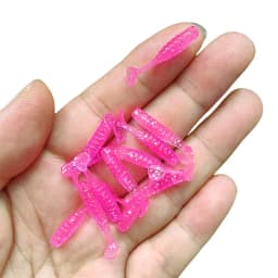 MUKUN 10PCS Fishing Paddle Tail Soft Bait Dwim Jig Mini Small Little Fish Bait Fishing 2.5cm/0.2g Multicolor