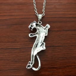 Panther Leopard Necklace Cougar Cheetah Pendant Unique Design Accessory Punk Animal Jewelry