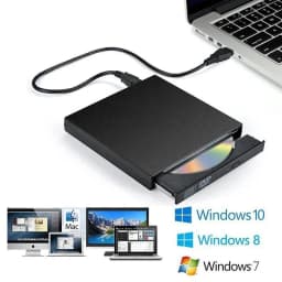 DVD Optical Drive USB 2.0 Portable External CD/DVD-ROM CD/DVD-RW Player Burner Slim Reader Recorder for Windows Mac OS Practical