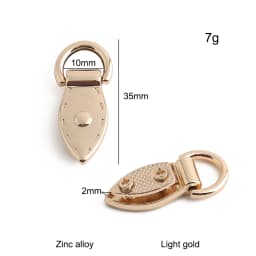 10/30/100PCS Metal Leaf Shape Bag Anchor D-ring For DIY Leather Shoulder Handbag Straps Hanger Hooks Connector Clips Accessories