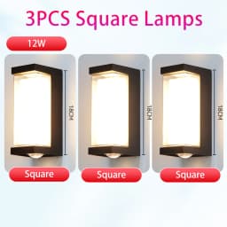 Outdoor Wall Light Home Waterproof Wall Lamp AC85-265V Porch Lights Outdoor Wall Lighting For Garden Backyard Doorway Decoration