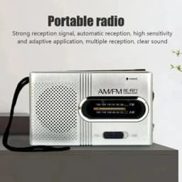 Emergency Pocket Mini Radio FM AM Radio Built-in Speaker Battery Operated Radio Receiver Best Player for Senior Home Walking