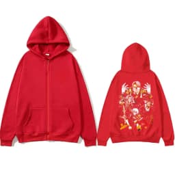 Anime Hellsing Abraham Van Helsing Vampire Alucard Graphic Zipper Hoodie Men Women Cartoon Manga Merch Oversized Zip Up Jacket