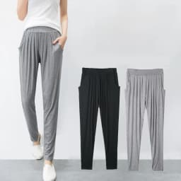 Summer Thin Modal Casual Pants Women's High Waist Harlan Loose Long Trousers All Match Pure Color Large Size Women's Pants