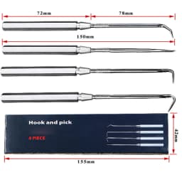 4pcs/set Car Pick And Hook Tool Hook And Pick Set O Ring Oil Seal Gasket Puller Remover Precision Hook And Pick Set Hand Tool