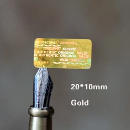 Various specifications 10x25mm 10x20mm 10x18mm Lock Secure Genuine Authentic Valid Original hologram stickers