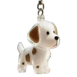 Clear Pet Hair Keychain Cute Dog Fur Keepsake Holder Creative Transparent Pet Hair Memorial Collection Pendant For Dog/Cat