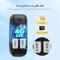 SERVO BM10 Super Mini Pocket 4G LTE Feature Phone Dual SIM Speed Dial Call Recording Blacklist MP3 Player Alarm Clock Cellphone