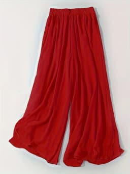 Thin chiffon wide leg pants for women in spring and summer, double layered drape, loose and slimming, cool long pants