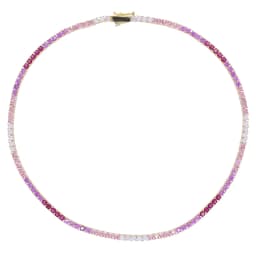 New Thin 3mm CZ 1 Row Shiny Tennis Chain Necklace Hip Hop Iced Out Bling Cubic Zircon Choker Jewelry Gold Color For Women Men