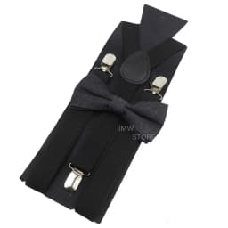 Adjustable Elastic Leather Suspenders Bowtie Set Men Women Sage Green Braces Straps For Wedding Y-Back Shirt Accessories Gift