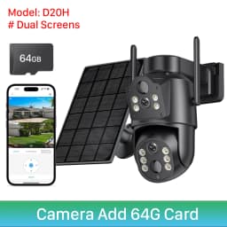 4K 8MP WiFi Solar Camera Outdoor Battery WiFi IP Camera Dual Lens Wireless Surveillance Camera iCsee APP Security Protection