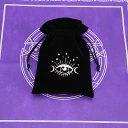 1Pcs 13x18cm Tarot Storage Velvet Bag Drawstring Pocket Board Game Card Embroidery Package Witchcraft Supplies for Altar Tarot